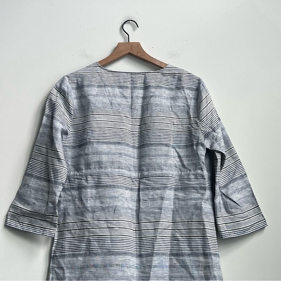 New Talbots 100% Linen Dress Coverup Medium Tie Waist Coastal Beach Resortwear - Picture 12 of 13